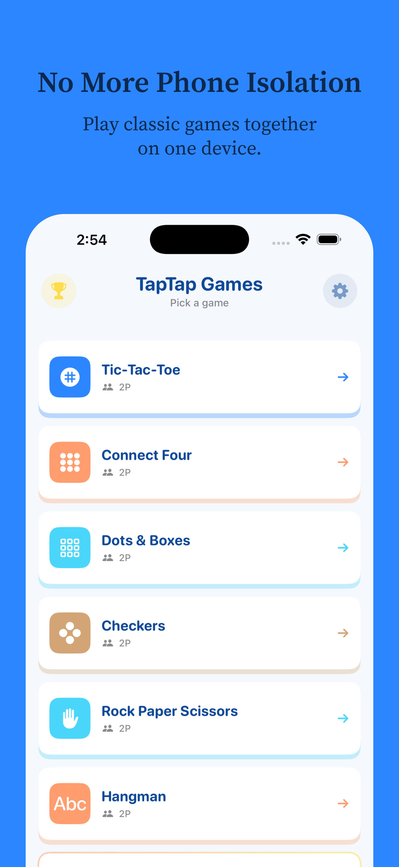TapTap Games - family multiplayer game app screenshot